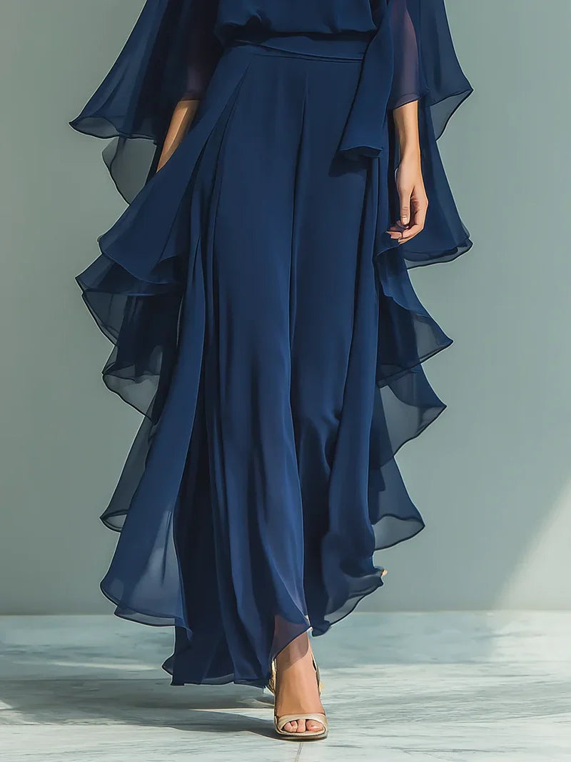 Aurora | Elegante conjunto de gasa con volantes