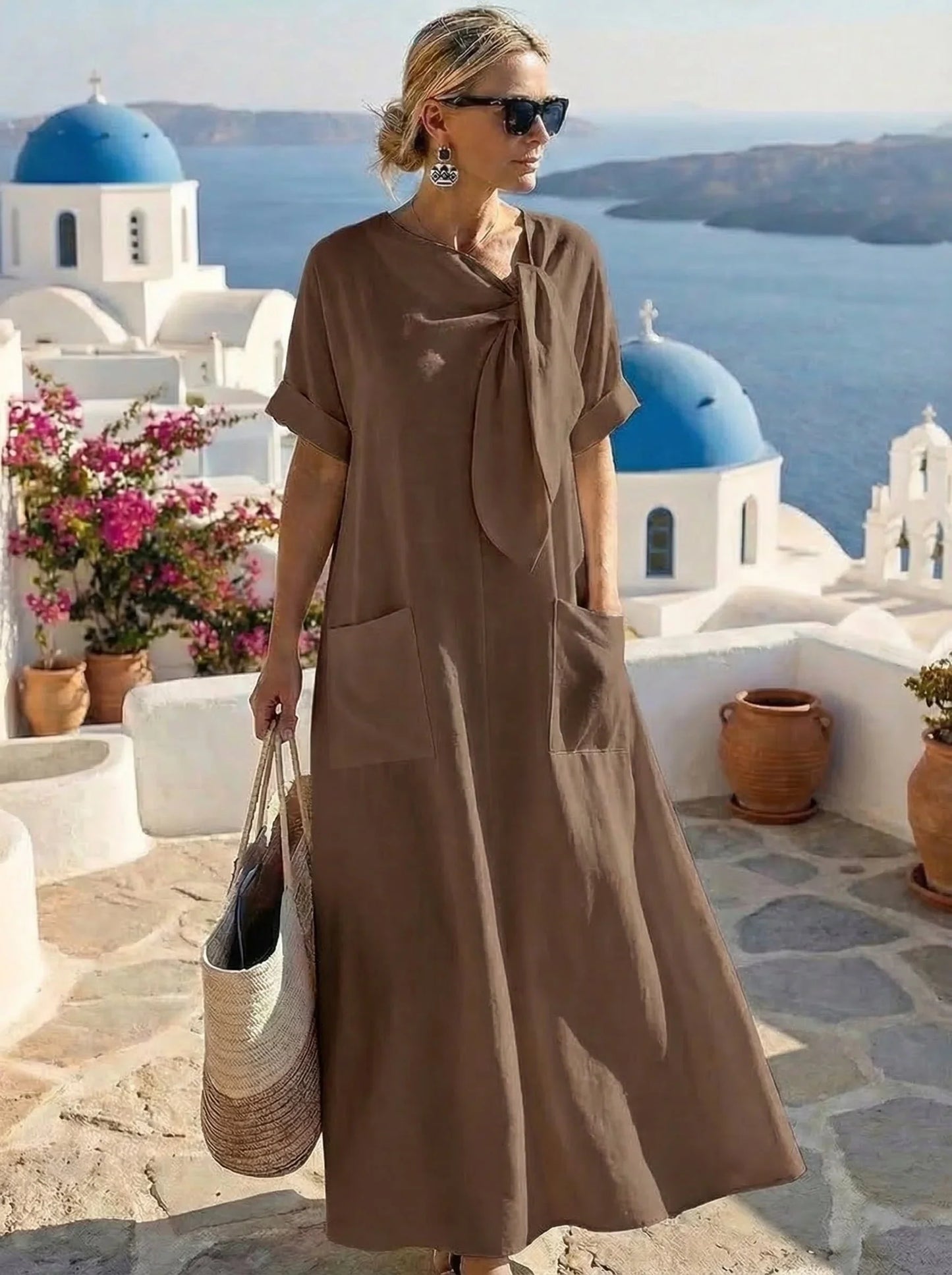 Fleur™ Vestido elegante con bolsillos