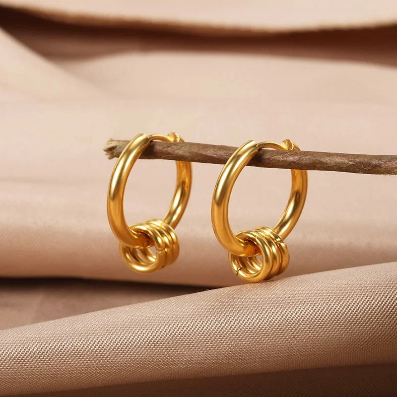 Diana Pendientes Aro Nudo Doble