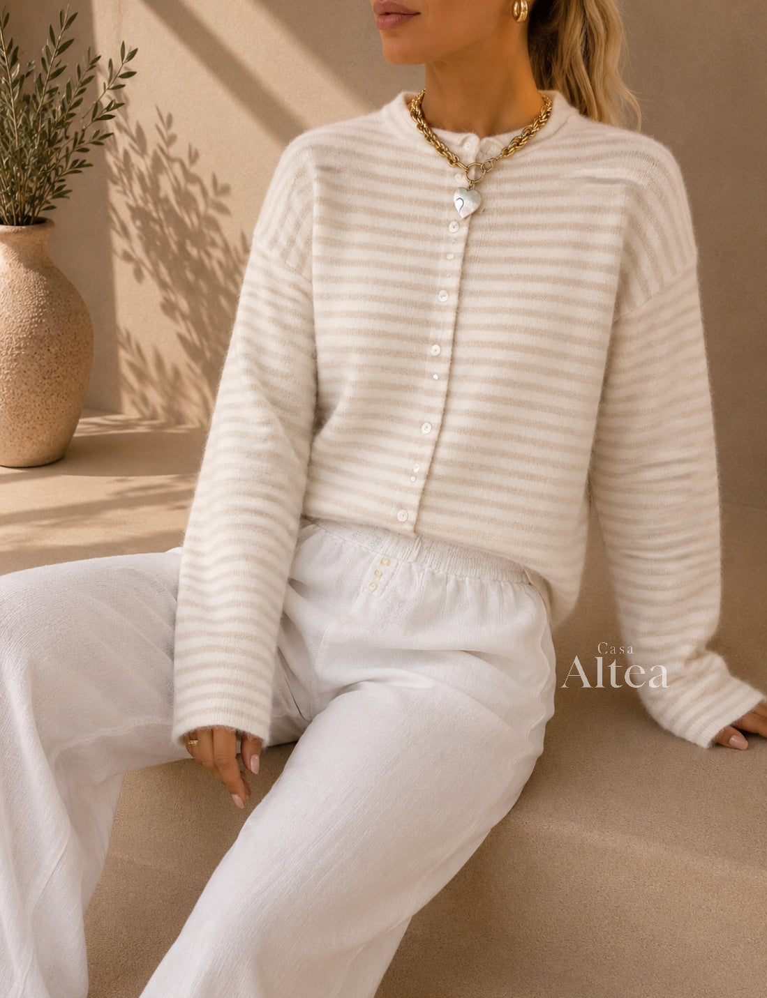 Aitana Cárdigan Holgado de Rayas
