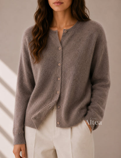 Valeria Cárdigan De Cashmere Con Cuello Redondo