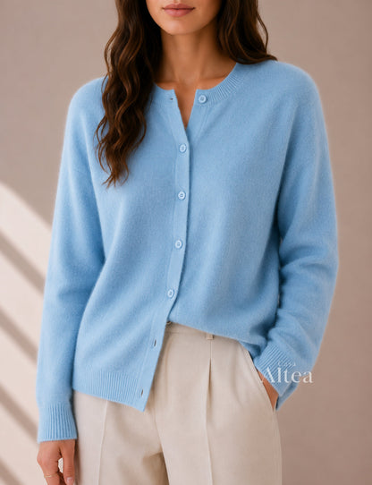 Valeria Cárdigan De Cashmere Con Cuello Redondo