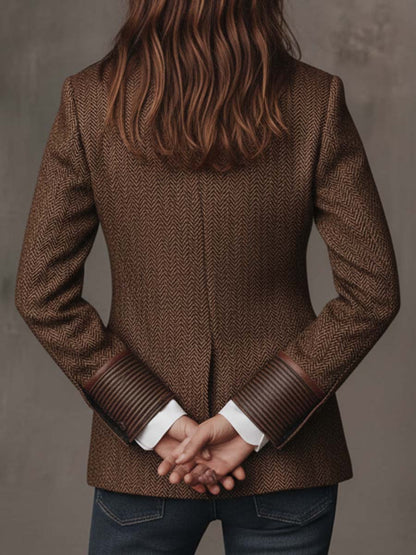 Gisèle | Blazer con Paneles Estampado de Espiga
