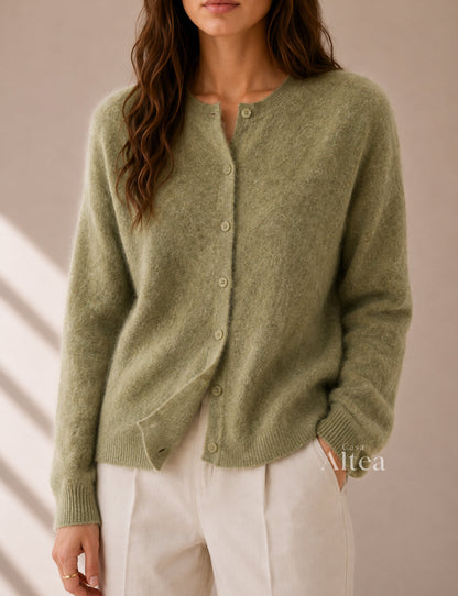 Valeria Cárdigan De Cashmere Con Cuello Redondo