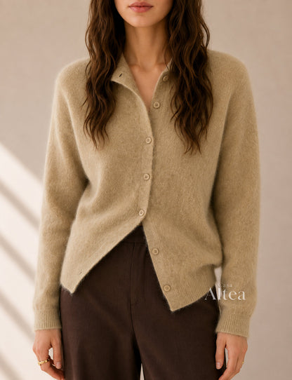 Valeria Cárdigan De Cashmere Con Cuello Redondo