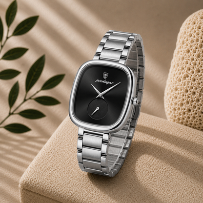 Celeste Reloj Elegante de Acero Inoxidable