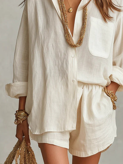 BIANCA · CONJUNTO BOHO DE LINO