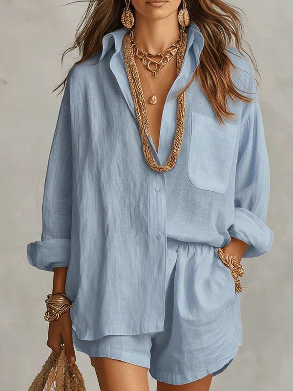 BIANCA · CONJUNTO BOHO DE LINO