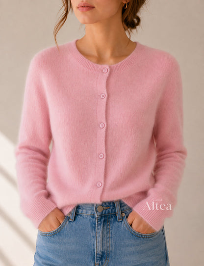 Valeria Cárdigan De Cashmere Con Cuello Redondo
