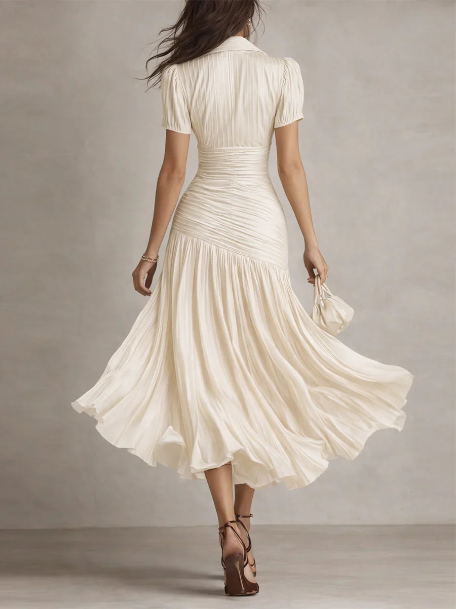 Adriana | Vestido midi a rayas retro