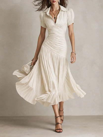 Adriana | Vestido midi a rayas retro