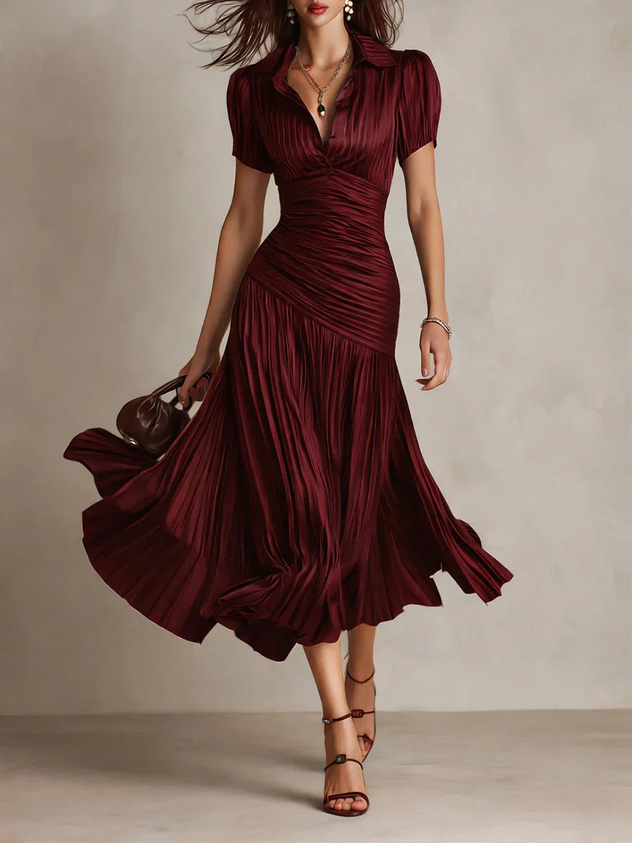 Adriana | Vestido midi a rayas retro
