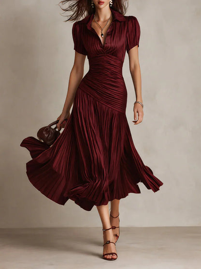 Adriana | Vestido midi a rayas retro