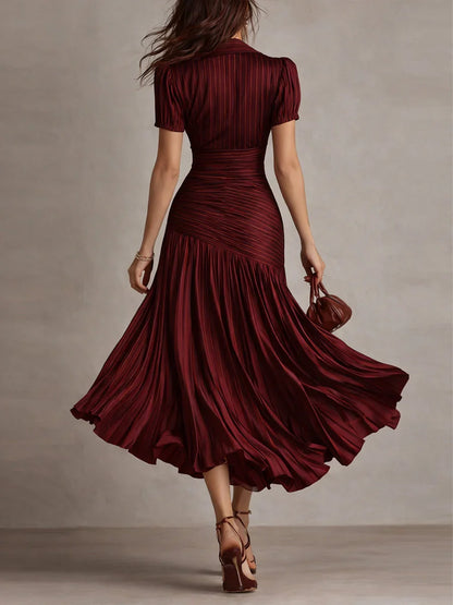 Adriana | Vestido midi a rayas retro