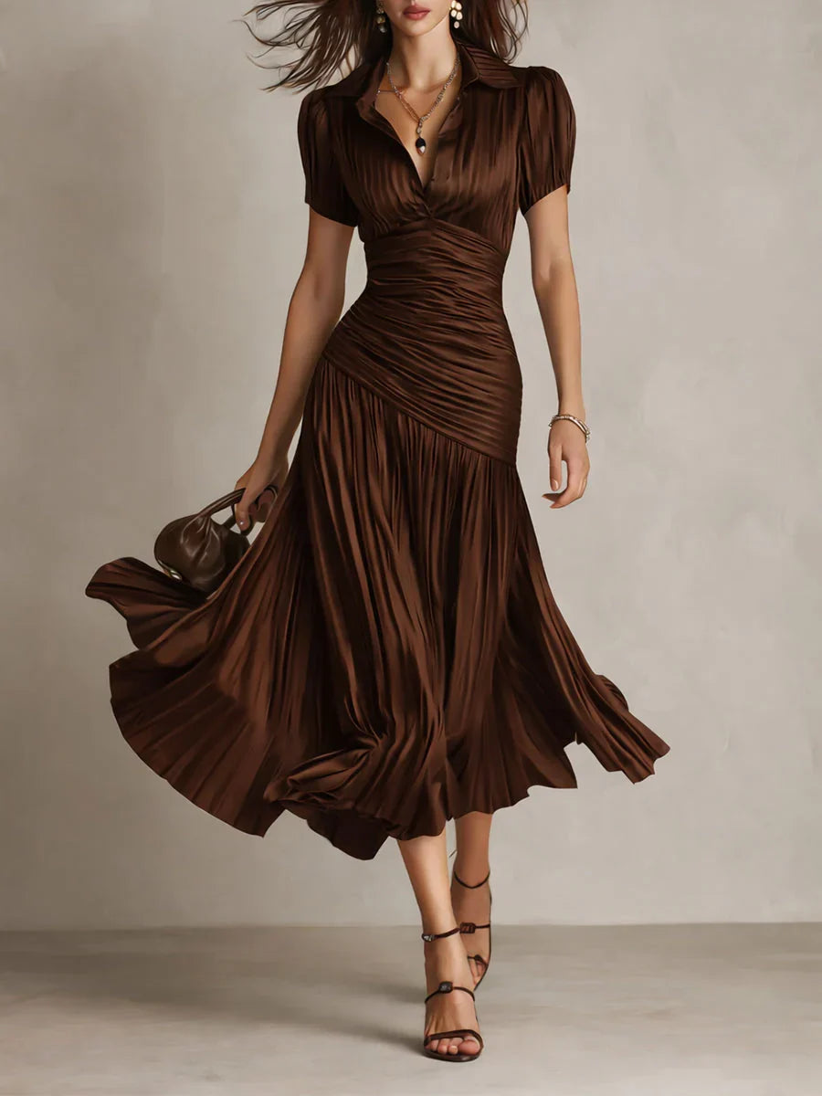 Adriana | Vestido midi a rayas retro
