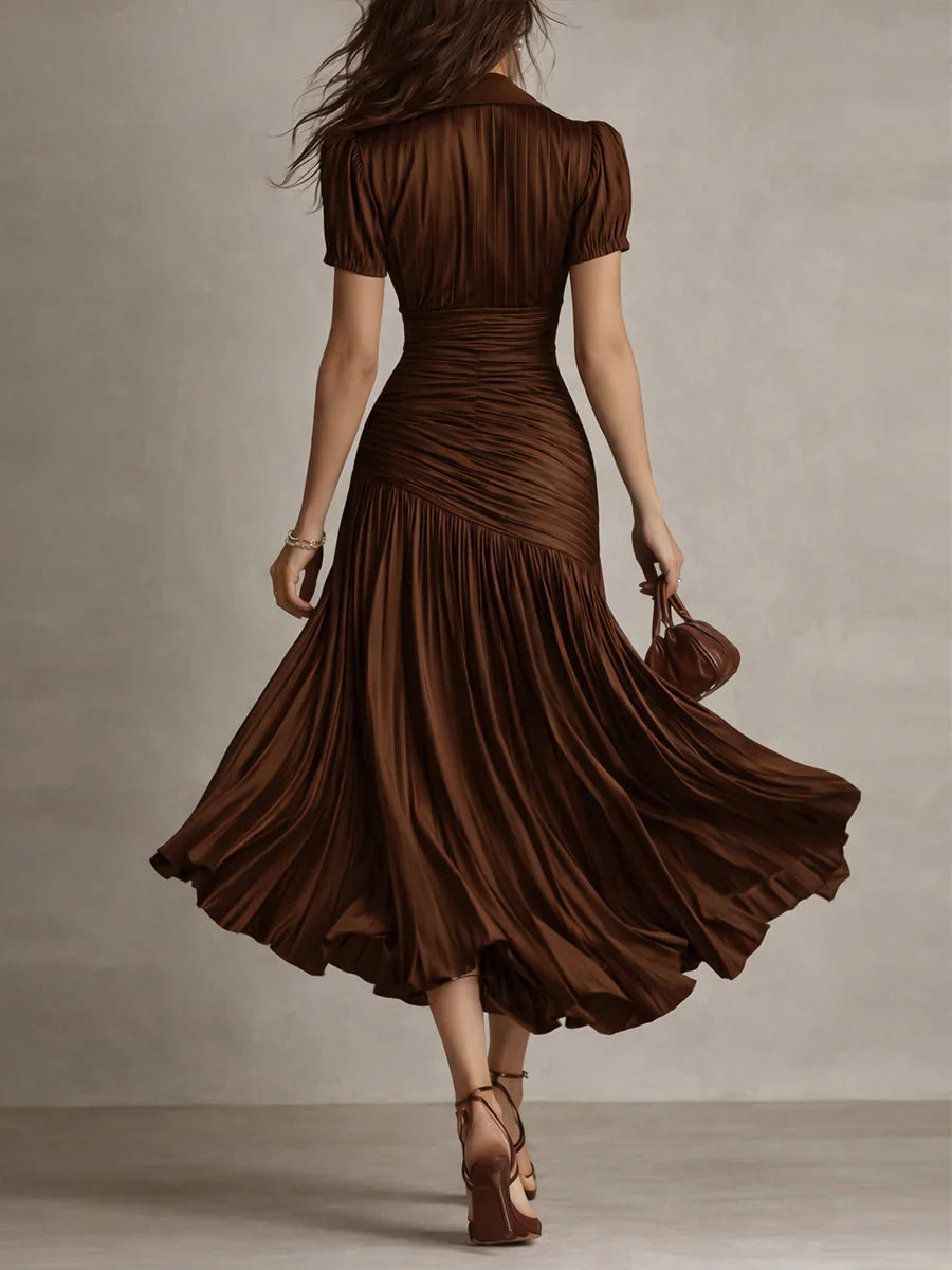 Adriana | Vestido midi a rayas retro