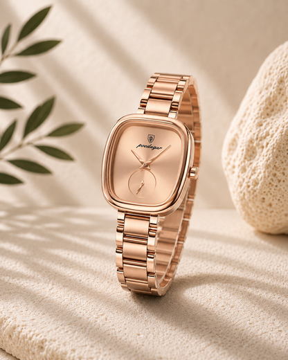 Celeste Reloj Elegante de Acero Inoxidable
