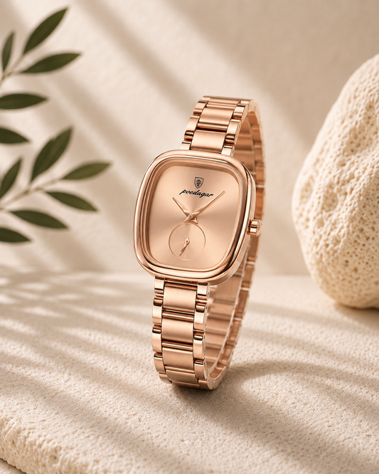 Celeste Reloj Elegante de Acero Inoxidable