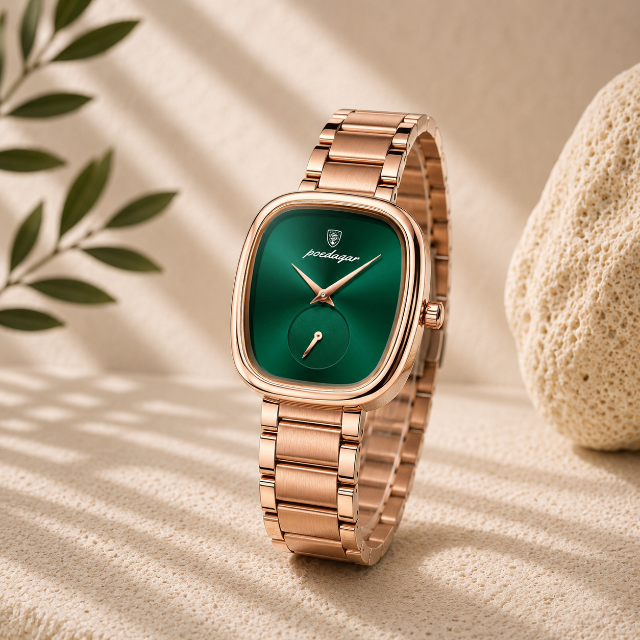Celeste Reloj Elegante de Acero Inoxidable