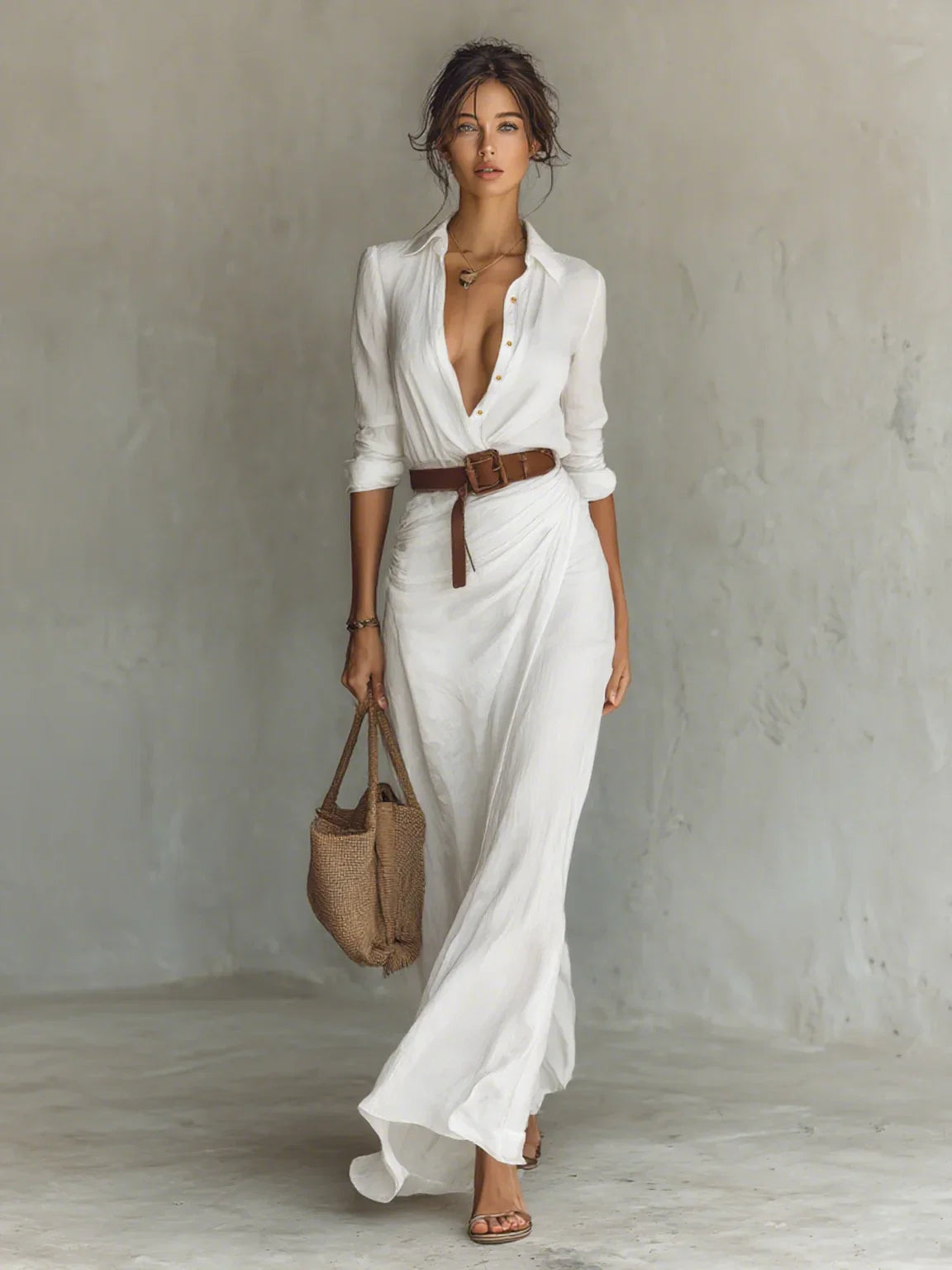 Gracia | Vestido Maxi con Cinturón