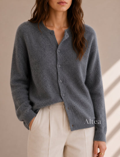 Valeria Cárdigan De Cashmere Con Cuello Redondo