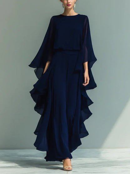 Aurora | Elegante conjunto de gasa con volantes