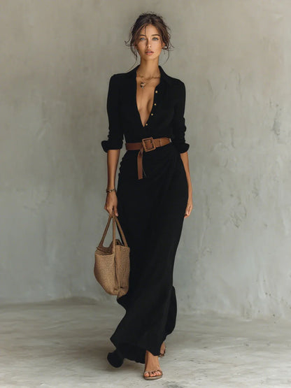 Gracia | Vestido Maxi con Cinturón