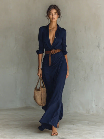 Gracia | Vestido Maxi con Cinturón