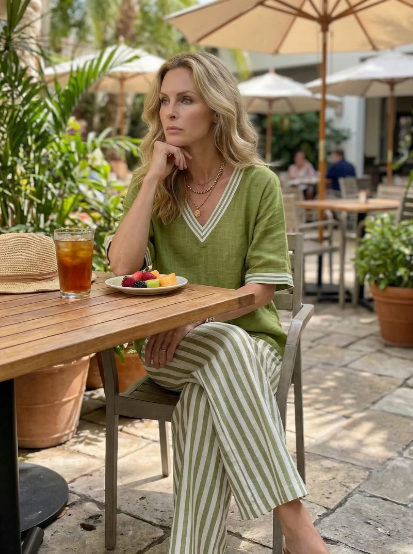 Amélia | Conjunto Suelto de Verano con Pantalón Fluido