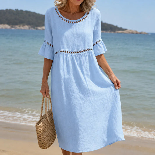 Hélène | Vestido largo de lino