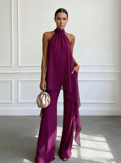 CLARA - Conjunto Elegante Cuello Halter