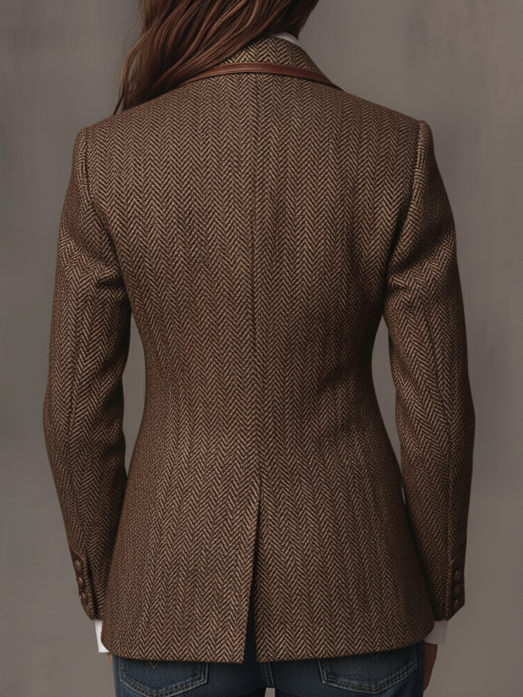 Gisèle | Blazer con Paneles Estampado de Espiga