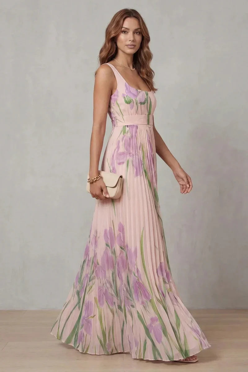 Giulia™ | Vestido largo de corte A con estampado floral