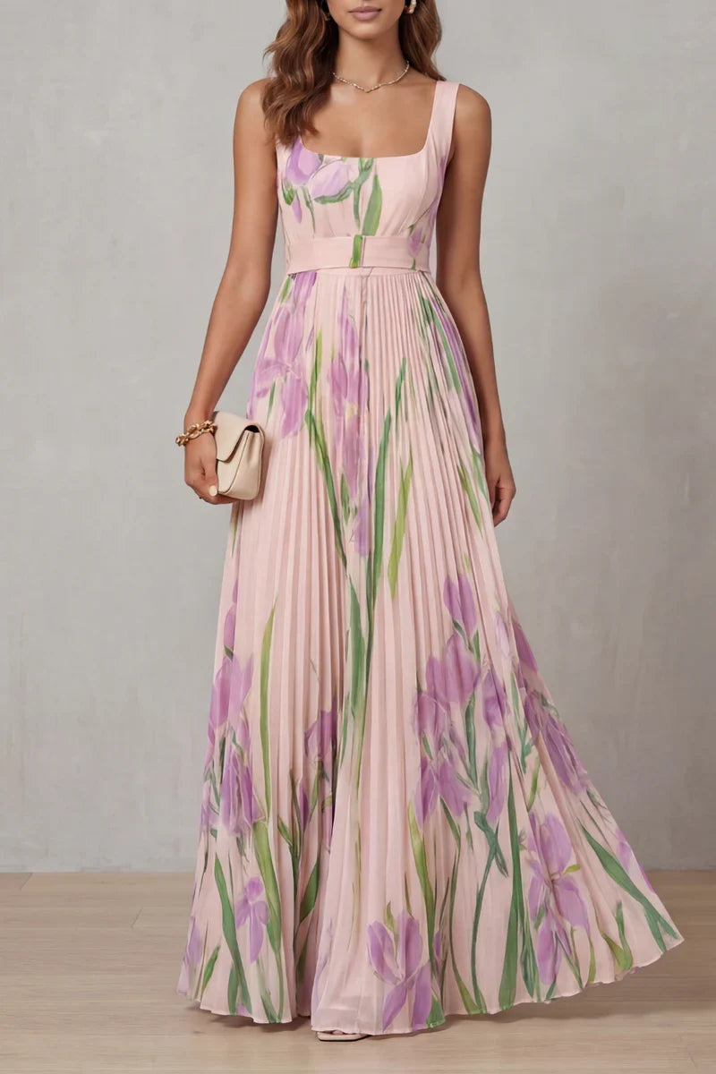 Giulia™ | Vestido largo de corte A con estampado floral