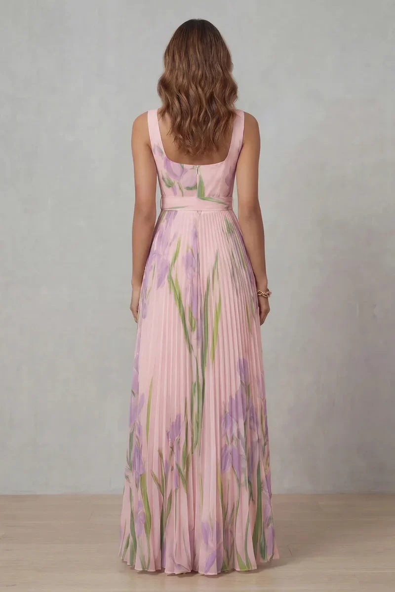 Giulia™ | Vestido largo de corte A con estampado floral