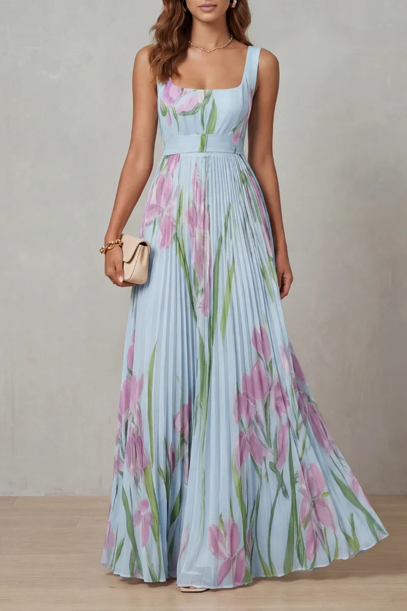 Giulia™ | Vestido largo de corte A con estampado floral