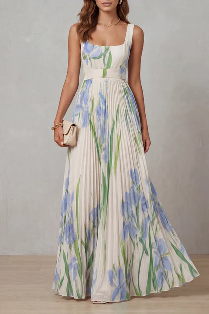 Giulia™ | Vestido largo de corte A con estampado floral