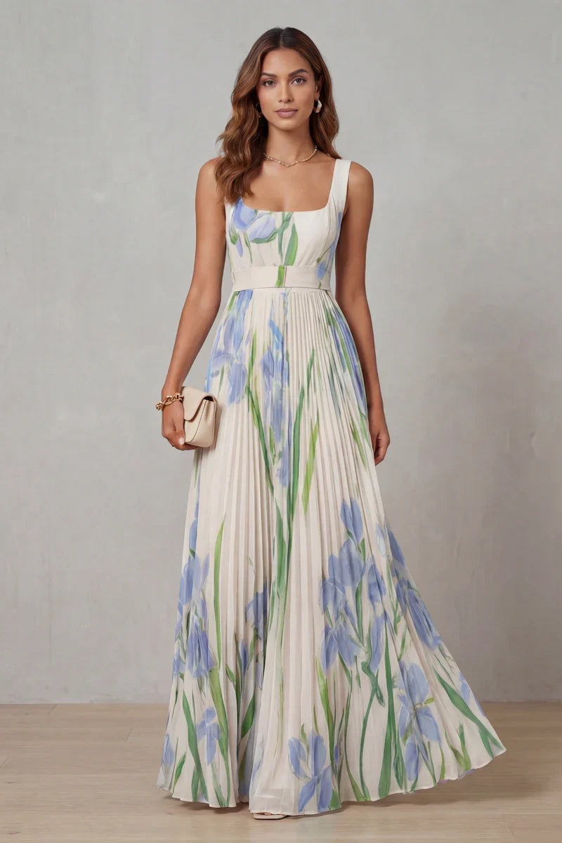 Giulia™ | Vestido largo de corte A con estampado floral