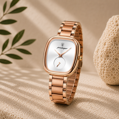 Celeste Reloj Elegante de Acero Inoxidable