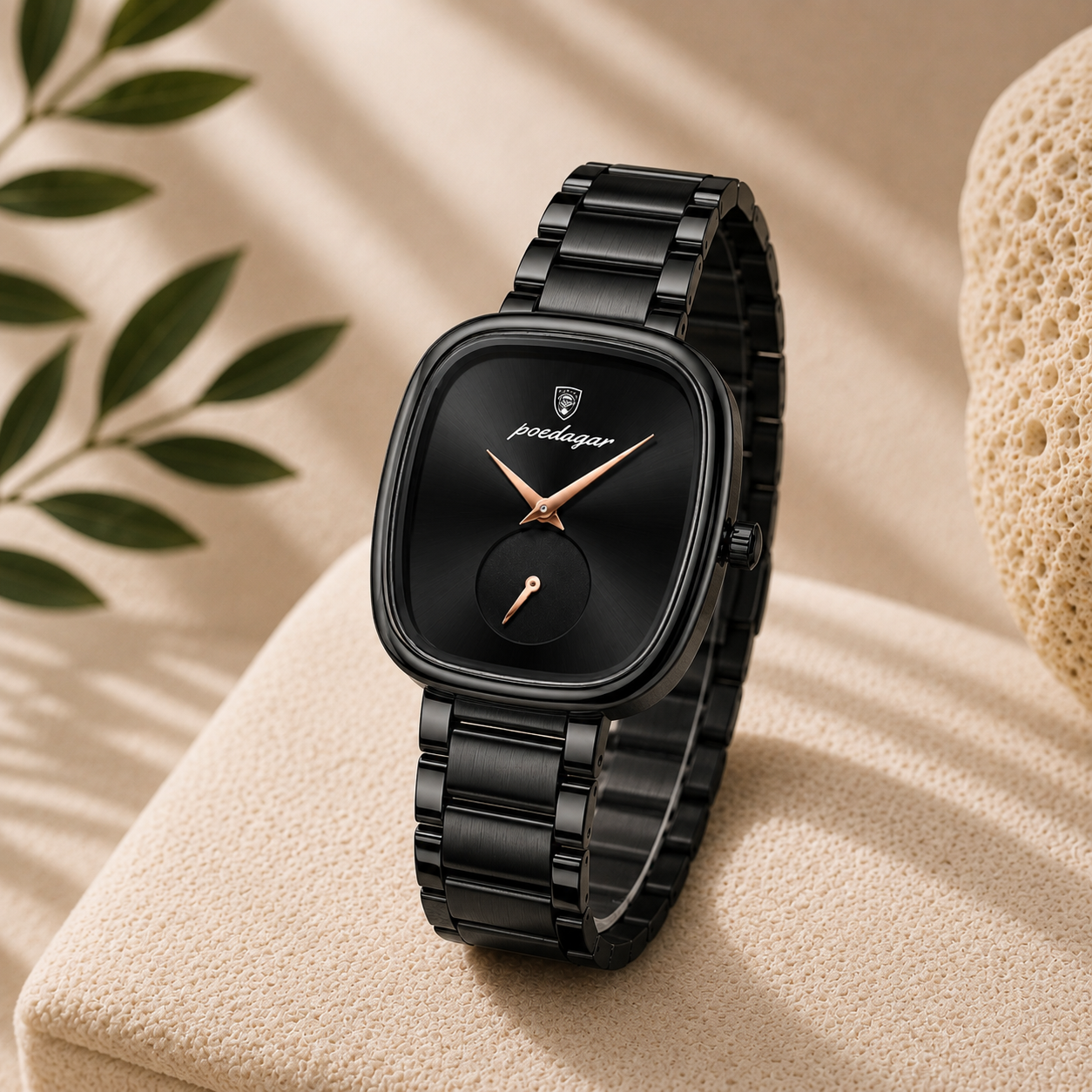 Celeste Reloj Elegante de Acero Inoxidable