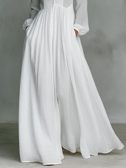 Ana | Vestido Maxi con Cuello Alto