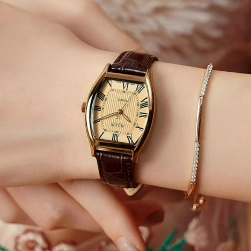 Aurelia Reloj Vintage con Correa de Cuero