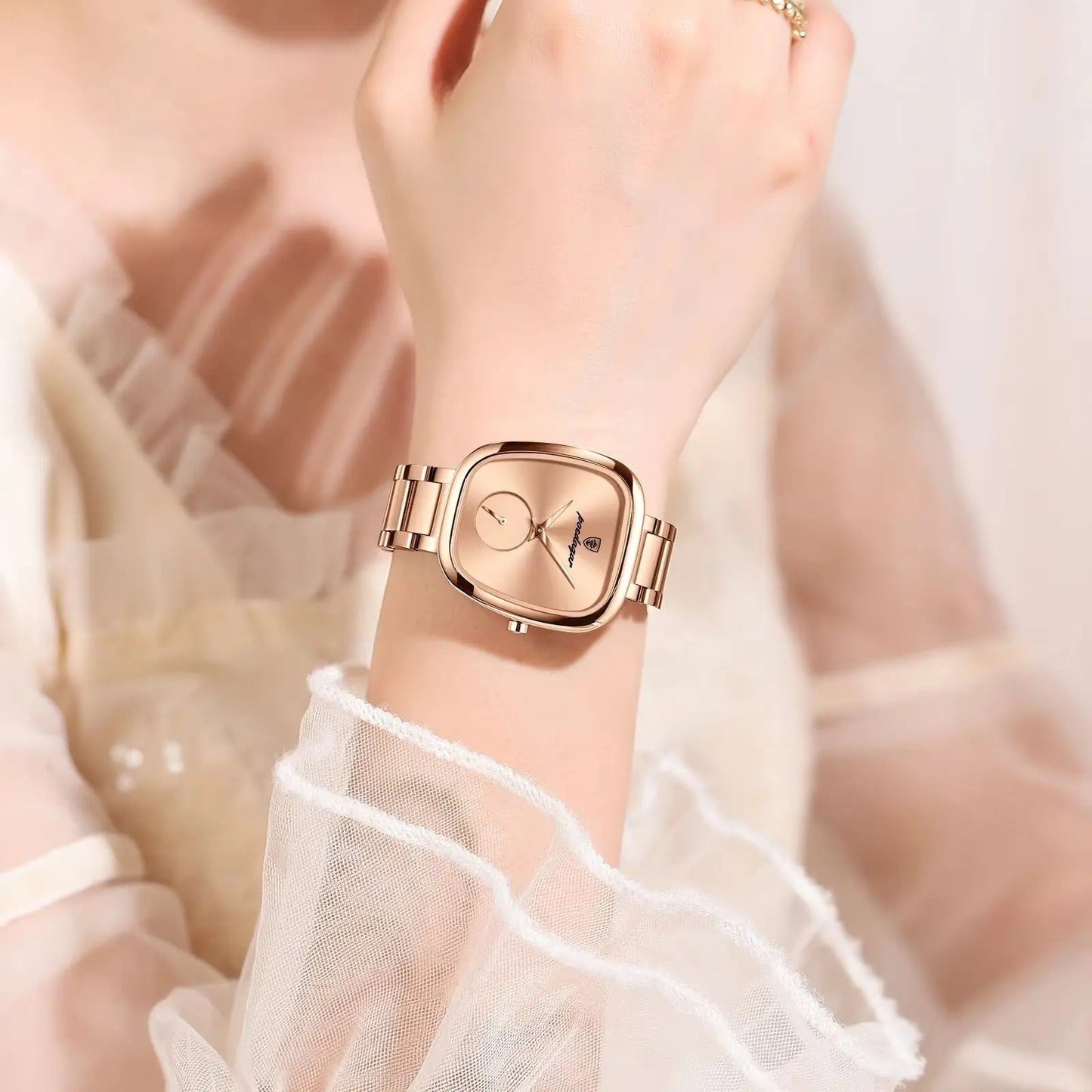 Celeste Reloj Elegante de Acero Inoxidable